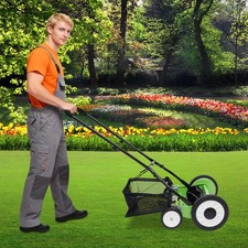 Manual Grass Cutter Hand Push Lawn Mower Lawnmower 40.64 cm/16 in Cutting Width