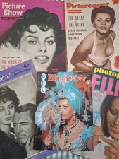 SOPHIA LOREN On The Cover : 5 x Vintage Film Magazines 1950s 60s Movie Cinema