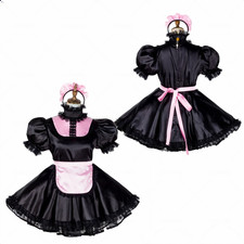 Girl Maid Sissy Lockable Black