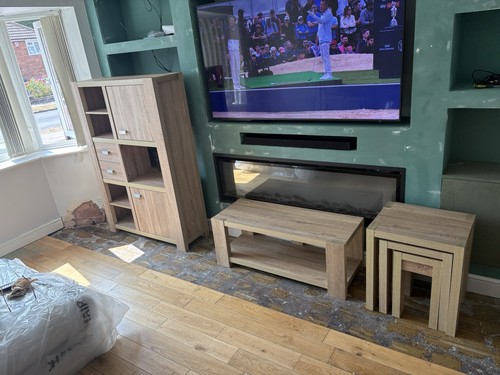 Oak effect living room - living,
