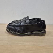 Dr Martens Adrian Penton Black Smooth Leather Penny Loafer Shoes Size Uk 10