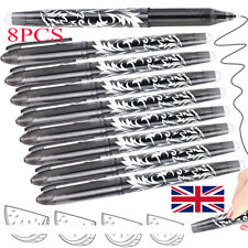 8X Black Erasable Pens Rub Out