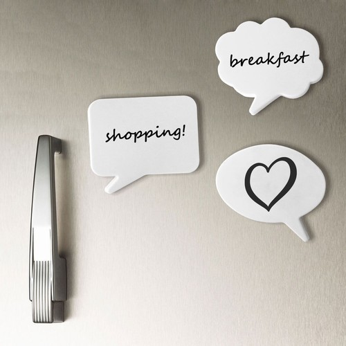 3pc speech bubble magnets wipe - bubble,