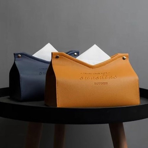 Leather rectangular tissue - pu,