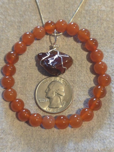 Carnelian pendant and - pendant,