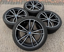 ASNEW GENUINE G20 791M BMW WINTER 19 ALLOY WHEELS 7MM+ TS860S CONTINENTAL TYRES