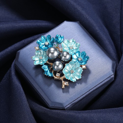 Blue crystal flower bouquet - blue,