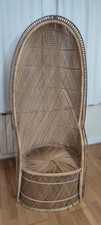 Vintage /Retro Large Wicker chair used  slight damage to the top of the chair.