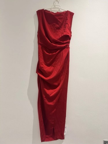 Bnwt amos red satin - amos,