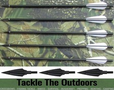 22" Carbon Crossbow Bolts With