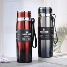 1L Stainless Steel Vacuum Insulated Thermos Flask Travel Water Bottle Hot Cold