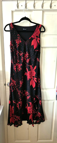 Berkertex black red floral - red,