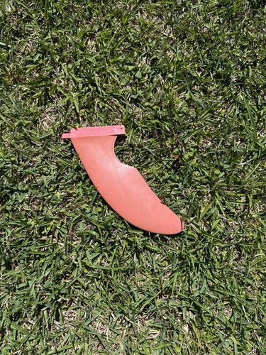 Pink plastic windsurf fin - plastic,