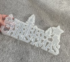 Merry Christmas Ornament Silicone Mould Resin Arts & Crafts