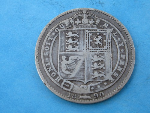 1890 victoria silver shilling - victoria,