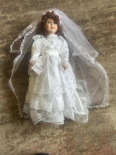Porcelain bride doll - doll, approx
