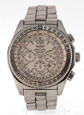Breitling B-2 Chrono Auto Swiss Watch 43mm SS Case w Off-White Dial #A42362 CoA