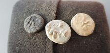 Superb Trio of Medieval lead tokens found in England in the 1970s L74z