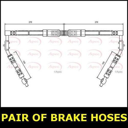 Pair brake hose front left - brake,