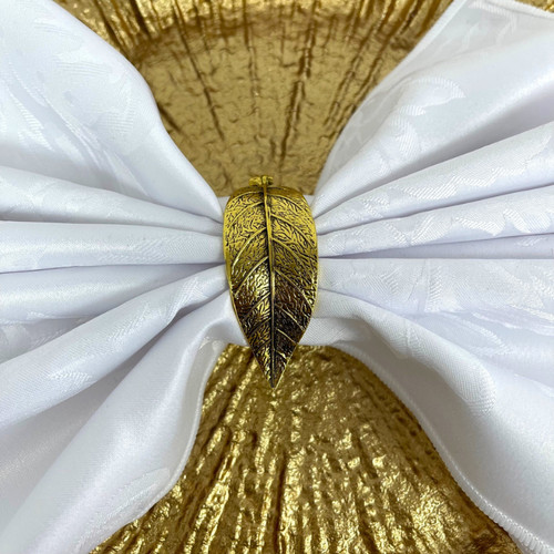Metal leaf napkin - leaf,