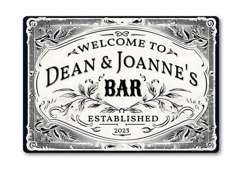 Personalised bar sign - bar,