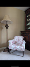 Antique 19th Century Tub Arm Chair Professionally Upholstered