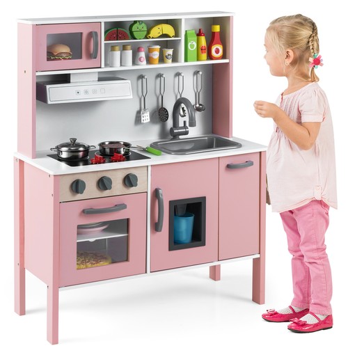 Wooden play kitchen - kitchen, with