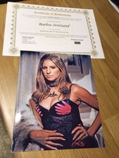 💎 Barbra Streisand-Genuine SIGNED 8"x10" Owl & The Pussycat COA