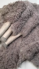 Tigrado Sheepskin Hide Seconds – Grey Curly Wool – Ideal for Pet Mats & Crafts
