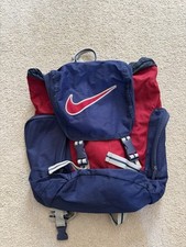 NIKE Vintage 90s Backpack Bag Parachute Nike Big Swoosh Drill Y2K