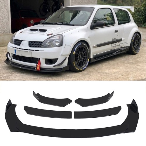 Gloss black front bumper - black,