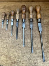 7x Vintage Carpenters Screwdrivers
