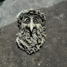 Man Of The Woods Green Man - Wall Hanging Hand - Cast Stone Garden Ornament #c25