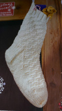 Knitting Pattern= Quick To Knit Christmas Stocking   In  Chunky- 13ins long