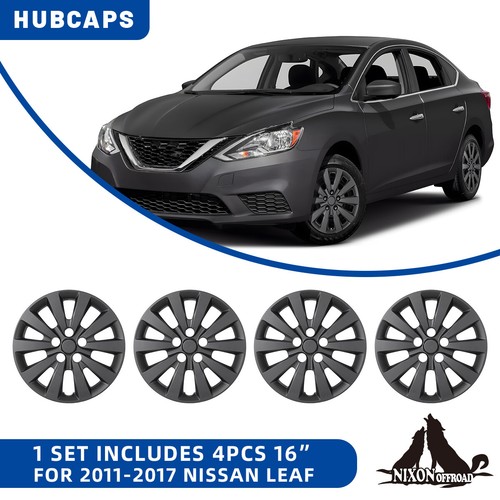 Matte black hubcaps - 16",