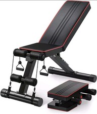 Foldable Weight Bench Strength Training Adjustable Full Body Workout Gym Type A