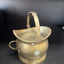 vintage brass coal scuttle