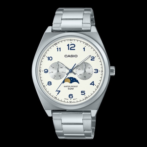 Casio moonphase watch white - casio,