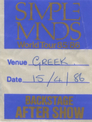 Simple minds backstage - backstage, after