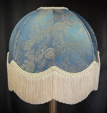 Blue Paisley Dome Lampshades To Match Cushions Curtains Wallpaper Duvets Quilt