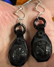 Victorian whitby jet cameo - victorian,