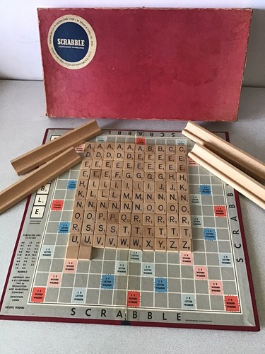 Vintage scrabble board - vintage, game