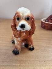Vintage Porcelain Cocker Spaniel Puppy Dog Figurine ceramic 