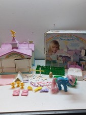 Vintage My Little Pony Show Stable with accessories and 1983 Blue "Bow Tie" Pony