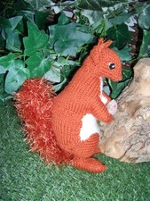 Hand Knitted Red Squirrel Soft