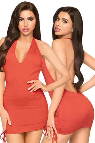 Red micro mini dress sexy - red,