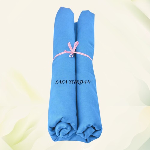 Sikh turban azure blue full - turban-,