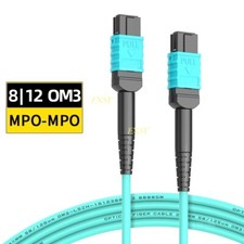 1-40m MPO(F) to MPO(F) OM3 Fiber Optic Patch Cord 8|12F Trunk Cables Jumper 
