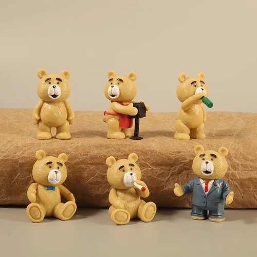 6pcs set cute ted - set,