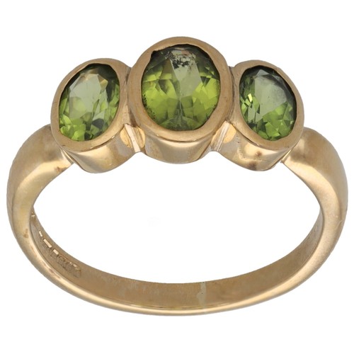 9ct gold ring 21g three - ring,